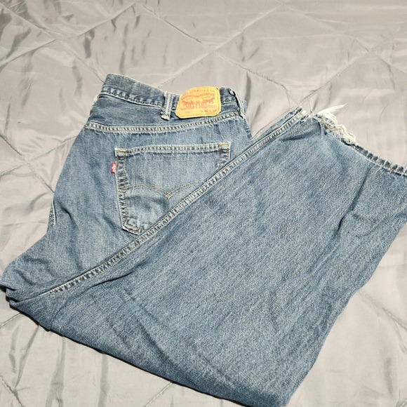 Levi's Other - Levi's 559 Men's Jeans 46x30 Actual 44x27 Relaxed Straight Blue Denim Raw Hem